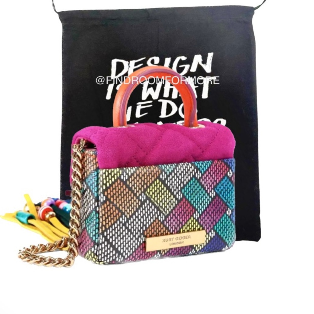 Kurt Geiger Micro Kensington Fringe Crossbody Bag - Picture 7 of 17